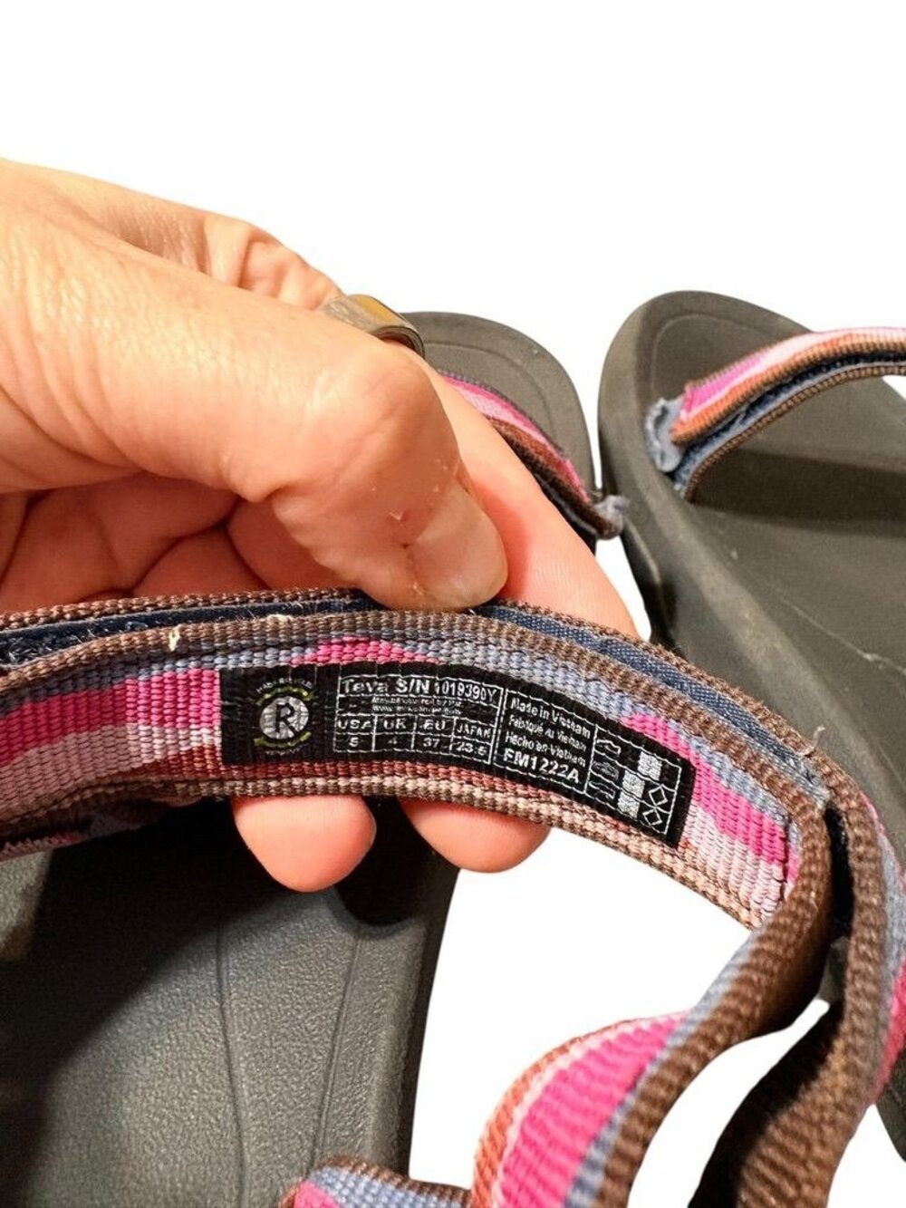 Teva Hurricane XLT3 Sandals 6 Women's Pink Navy Nylon Gorpcore Outdoor Water - Picture 4 of 7